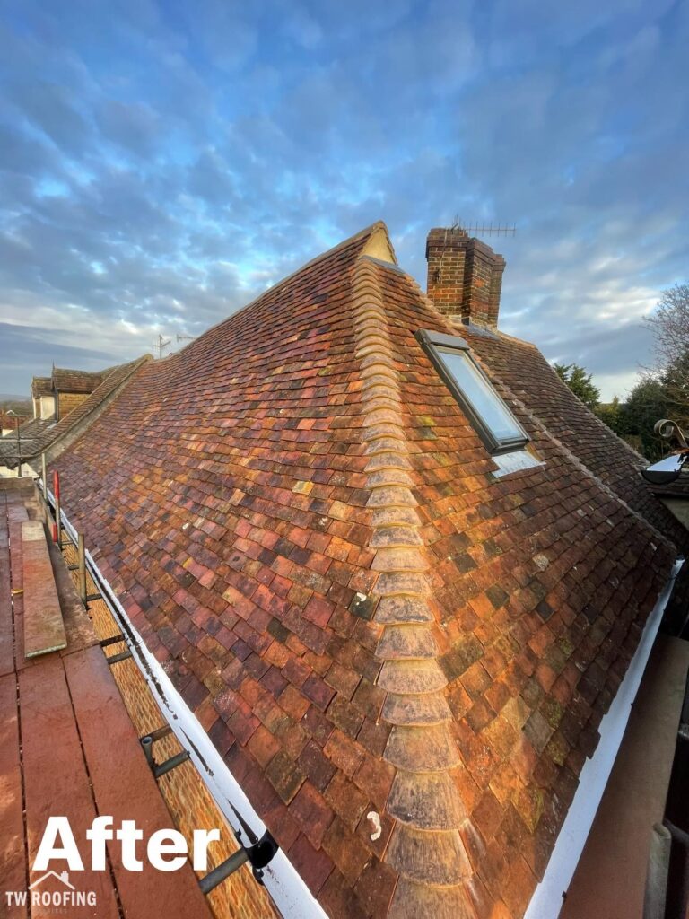 Kent peg Reroof completed - Wye, Kent 2