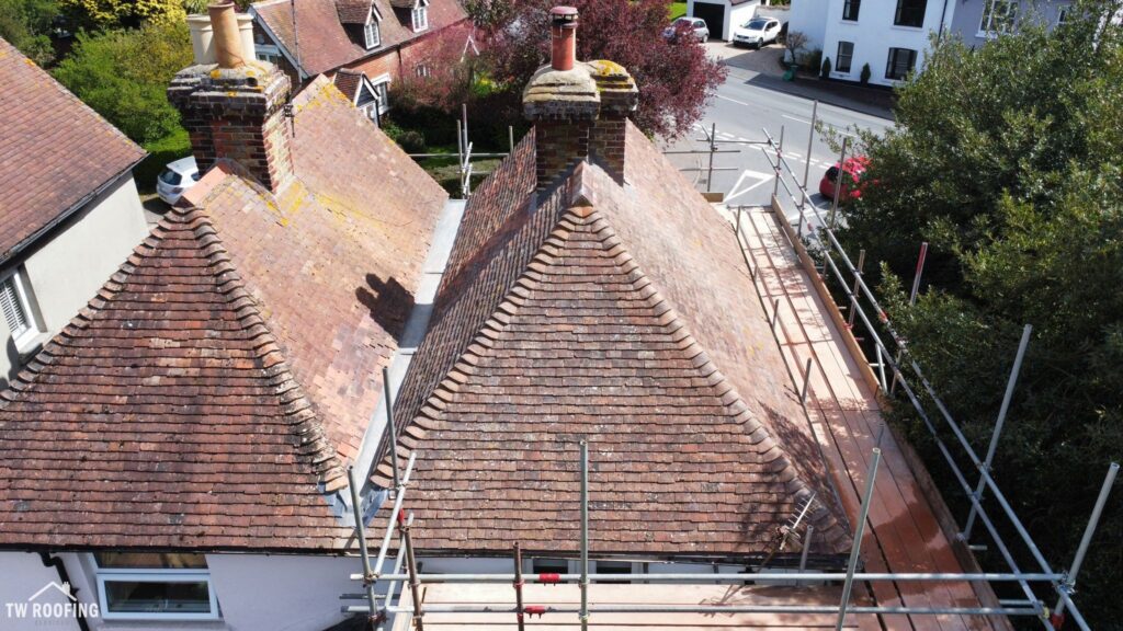 Kent peg roof renewal - Wingham, Kent