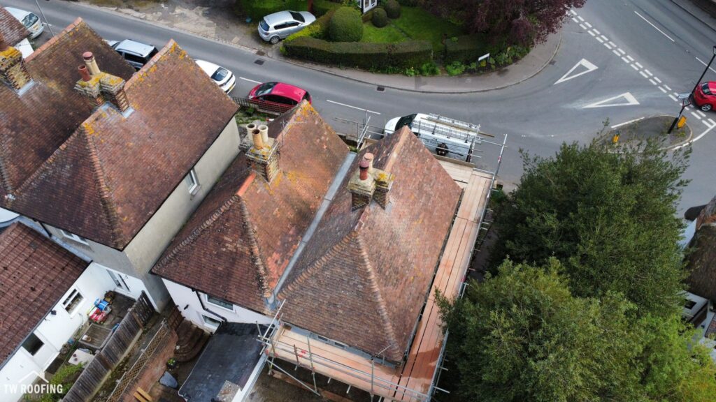 Kent peg roof renewal - Wingham, Kent