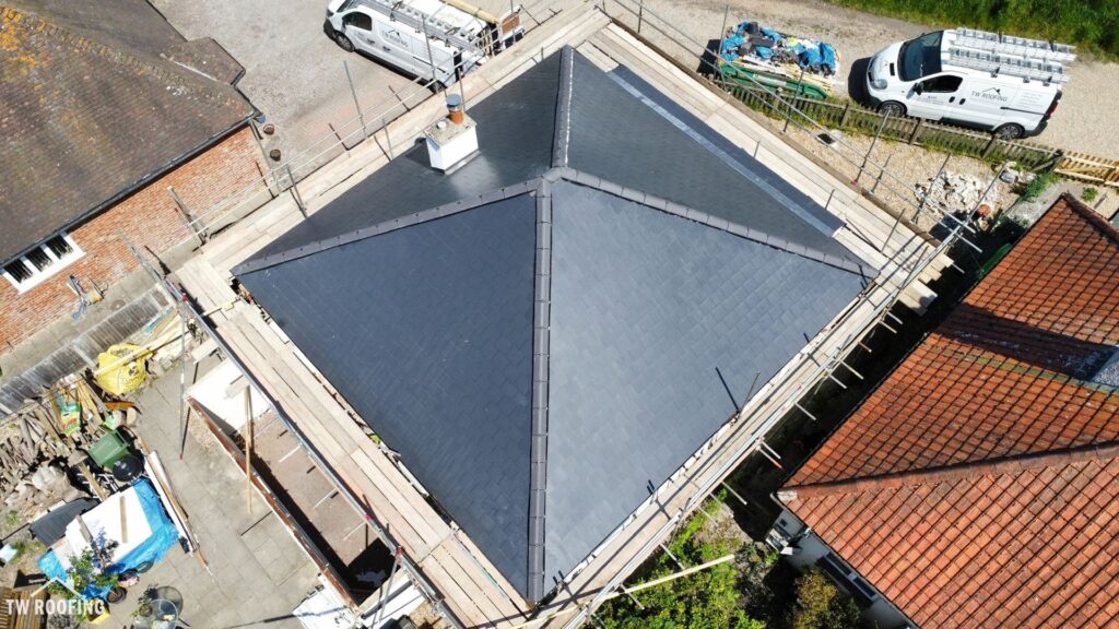 Man Made Slate Roof Renewal - New Romney, Kent